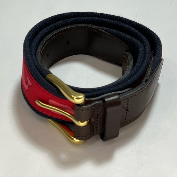 VINEYARD VINES Canvas Whale Belt Red Size 34 - Picture 2 of 8
